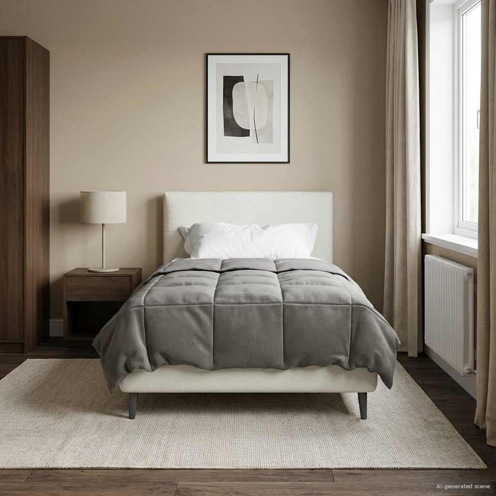 Piumone Invernale 135 x 200 cm Inverno Grigio chiaro Traspirante
