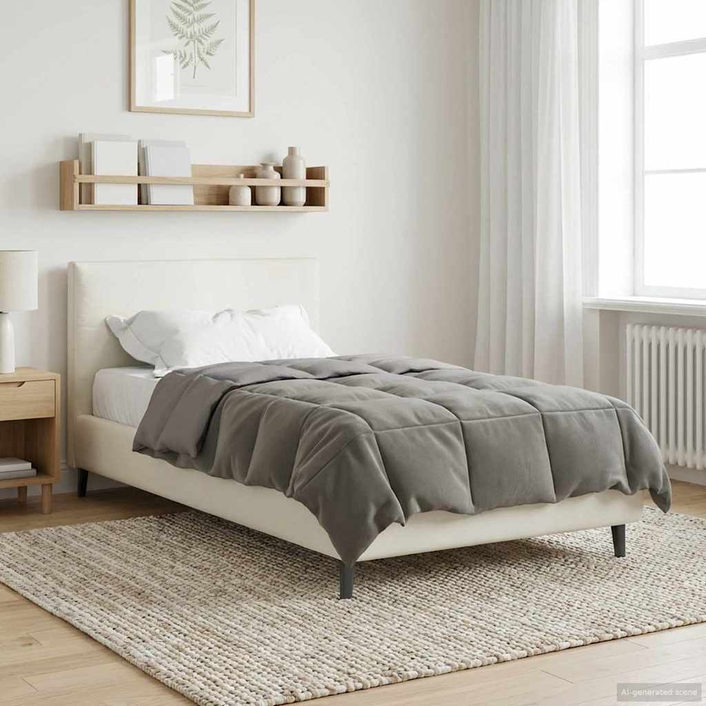 Piumone Invernale 140 x 220 cm Inverno Grigio chiaro Traspirante