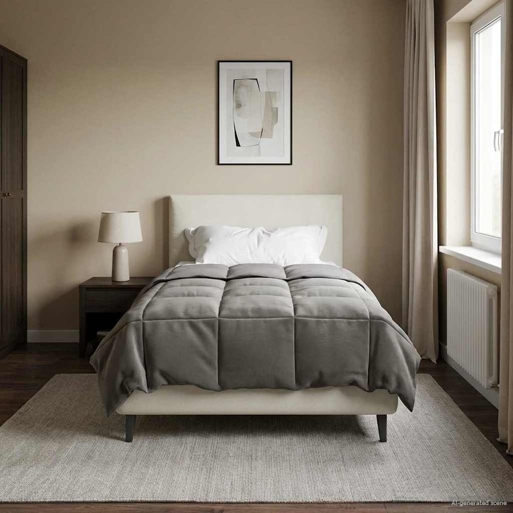 Piumone Invernale 155 x 220 cm Inverno Grigio chiaro Traspirante