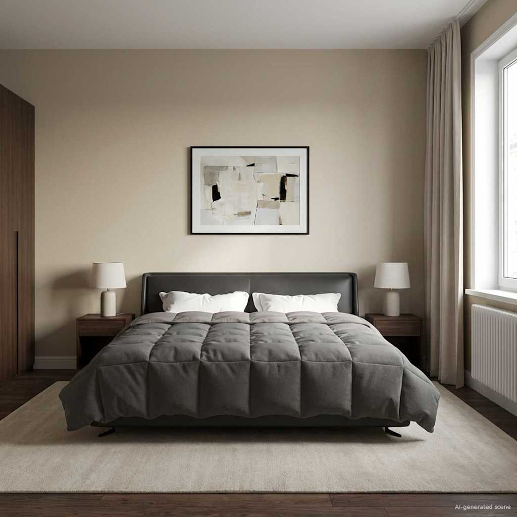 Piumone Invernale 220 x 240 cm Inverno Grigio chiaro Traspirante