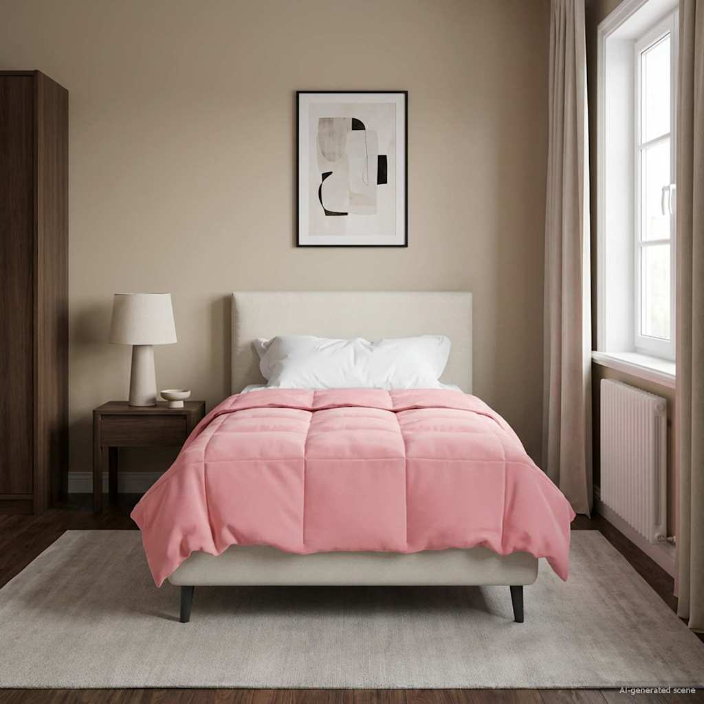 Piumone Invernale 140 x 200 cm Inverno Rosa Traspirante