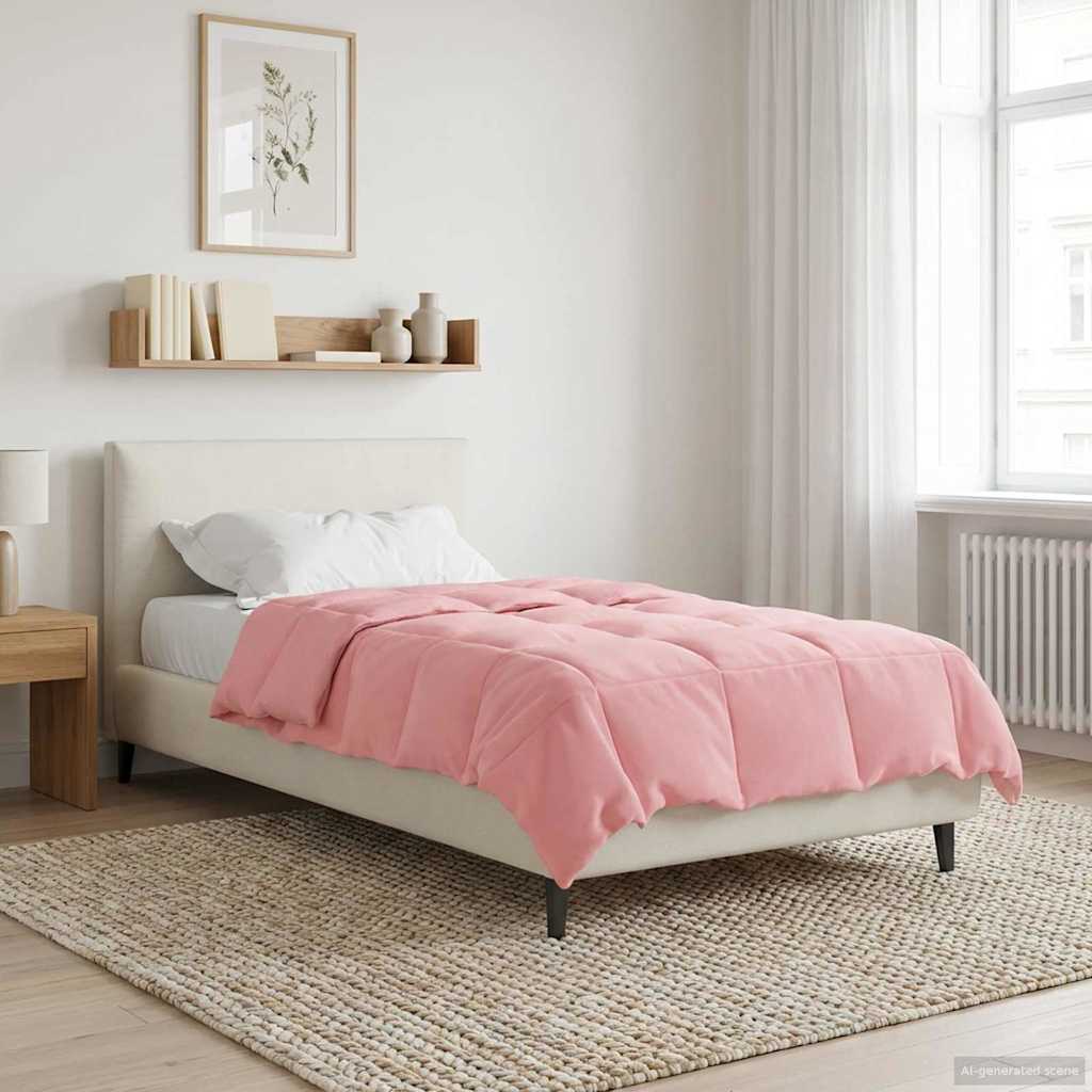 Piumone Invernale 155 x 200 cm Inverno Rosa Traspirante