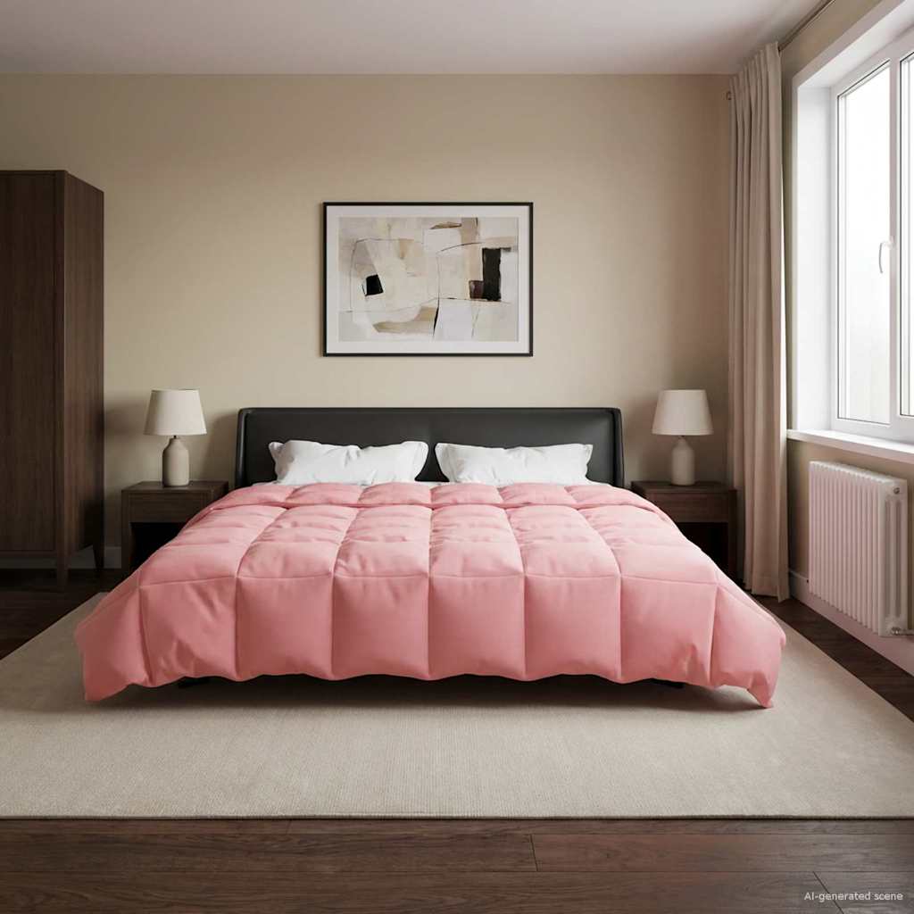 Piumone Invernale 200 x 200 cm Inverno Rosa Traspirante