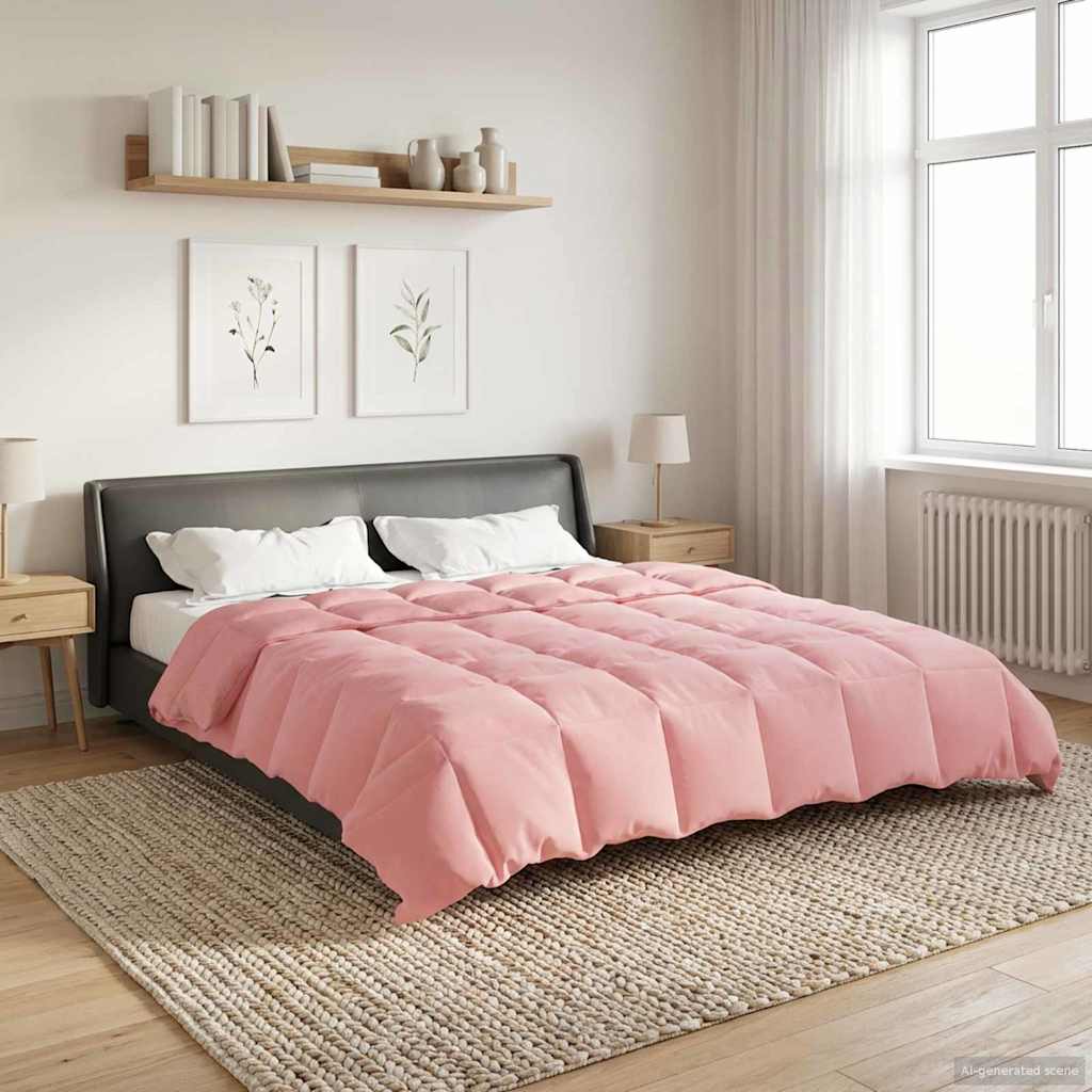 Piumone Invernale 200 x 200 cm Inverno Rosa Traspirante