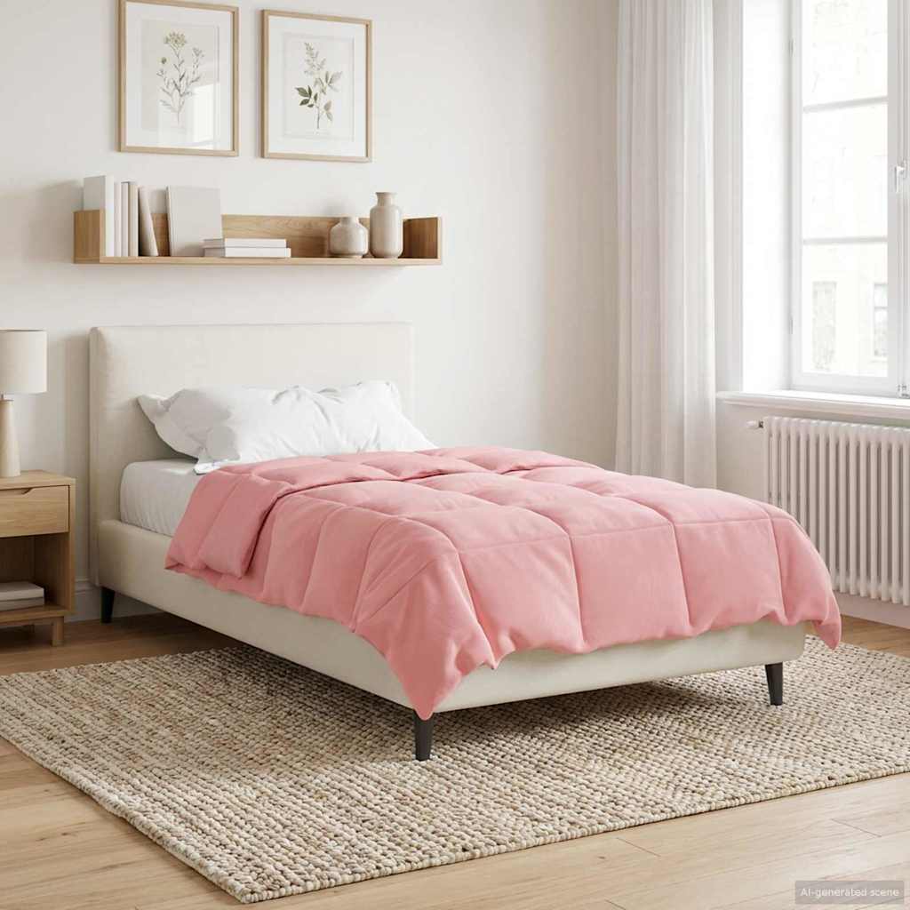 Piumone Invernale 135 x 220 cm Inverno Rosa Traspirante