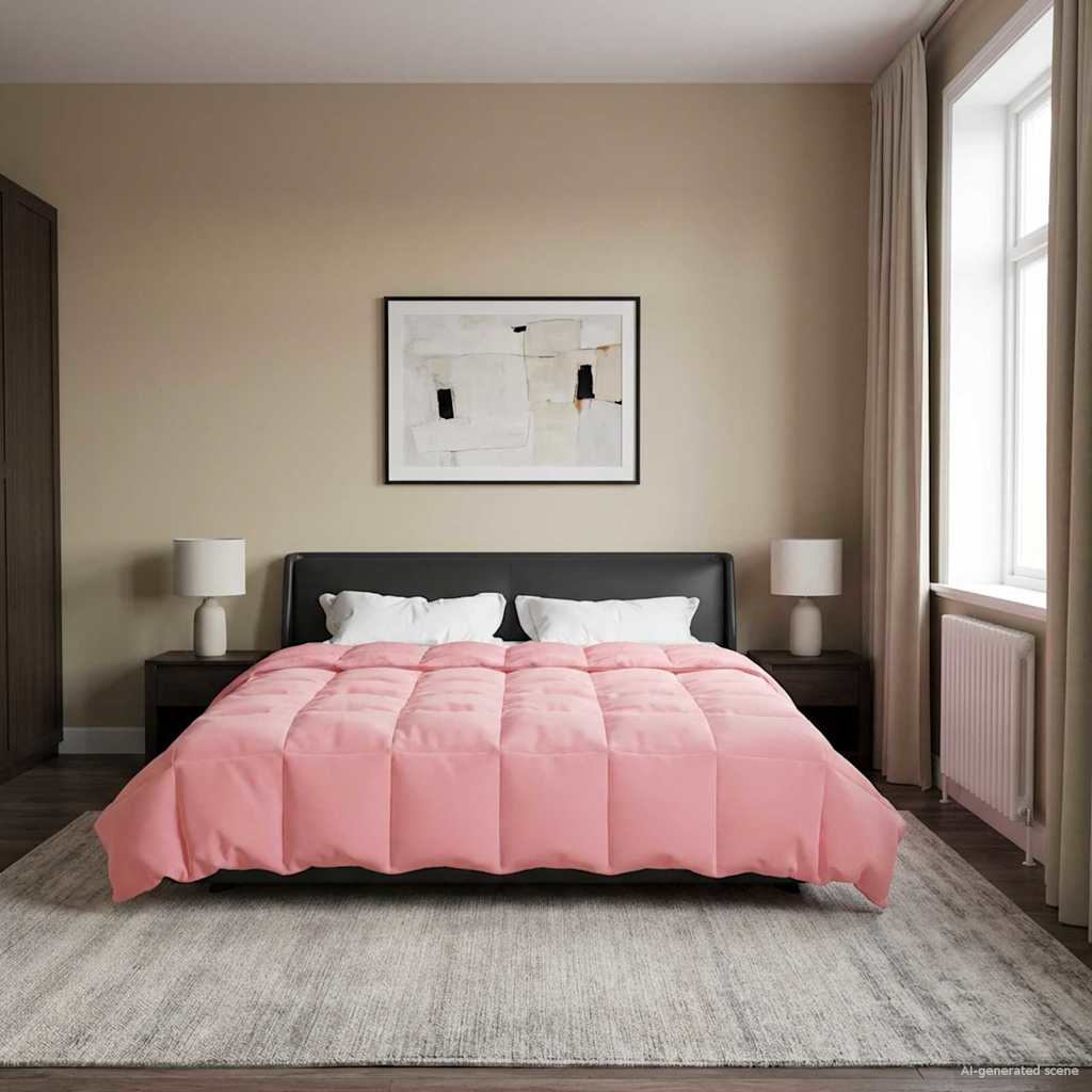 Piumone Invernale 200 x 220 cm Inverno Rosa Traspirante