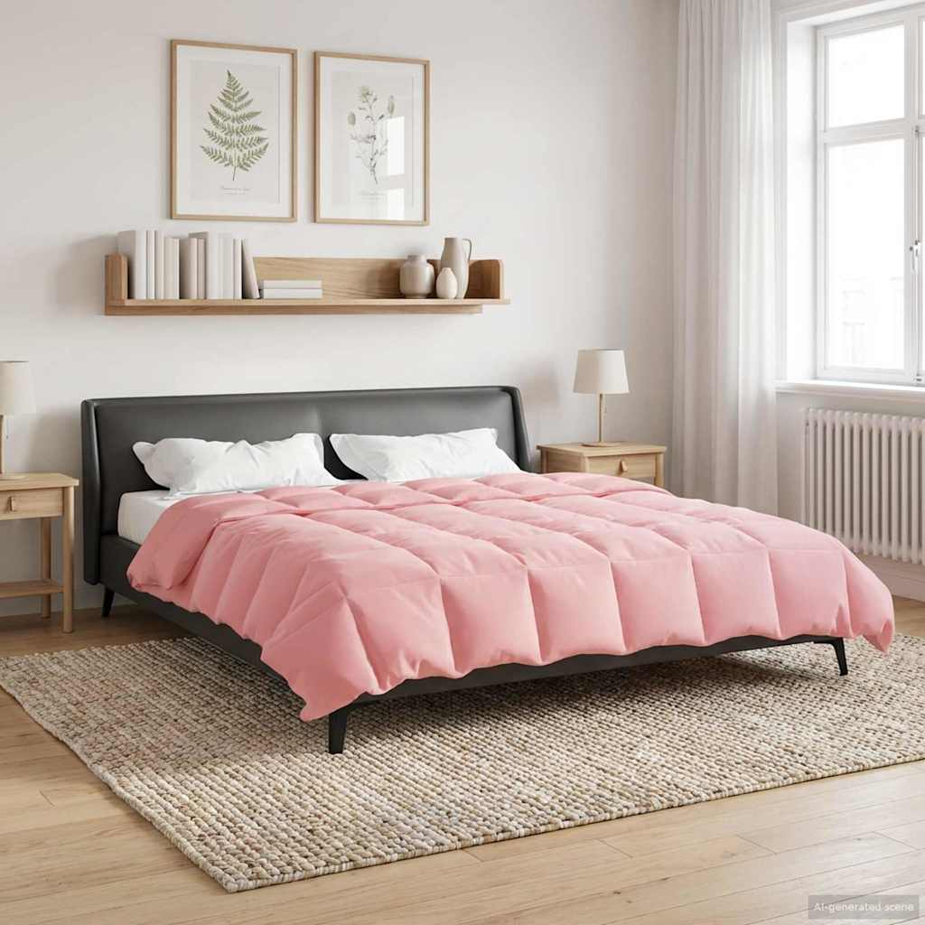 Piumone Invernale 200 x 220 cm Inverno Rosa Traspirante