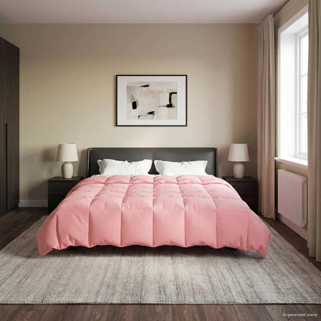 Piumone Invernale 240 x 260 cm Inverno Rosa Traspirante