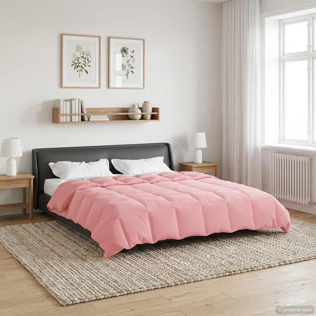 Piumone Invernale 240 x 260 cm Inverno Rosa Traspirante