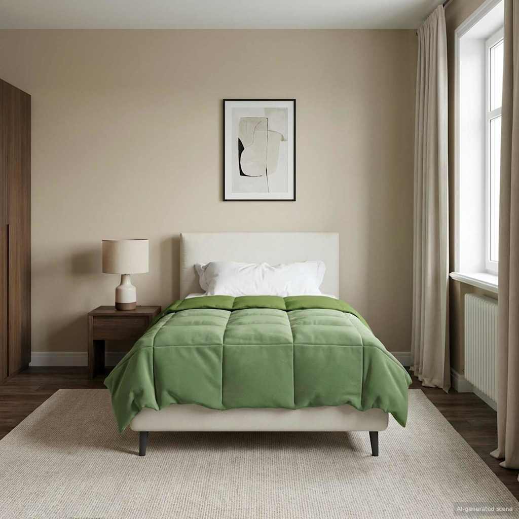 Piumone Invernale 135 x 200 cm Inverno Verde Traspirante