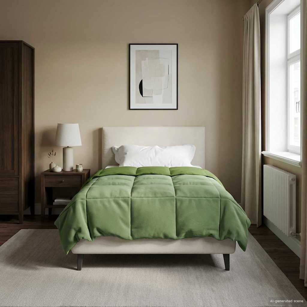 Piumone Invernale 155 x 220 cm Inverno Verde Traspirante