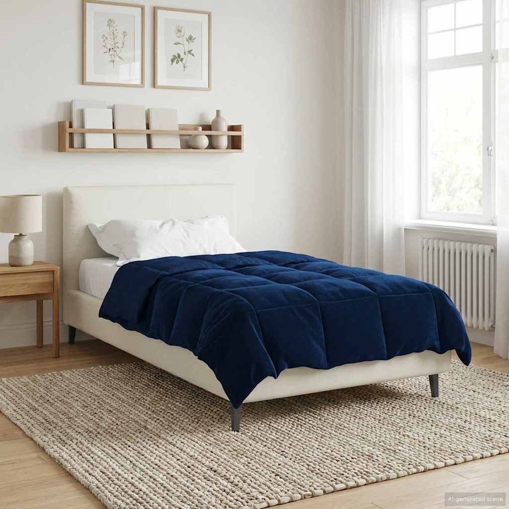 Piumone Invernale 140 x 200 cm Inverno Blu Scuro Traspirante