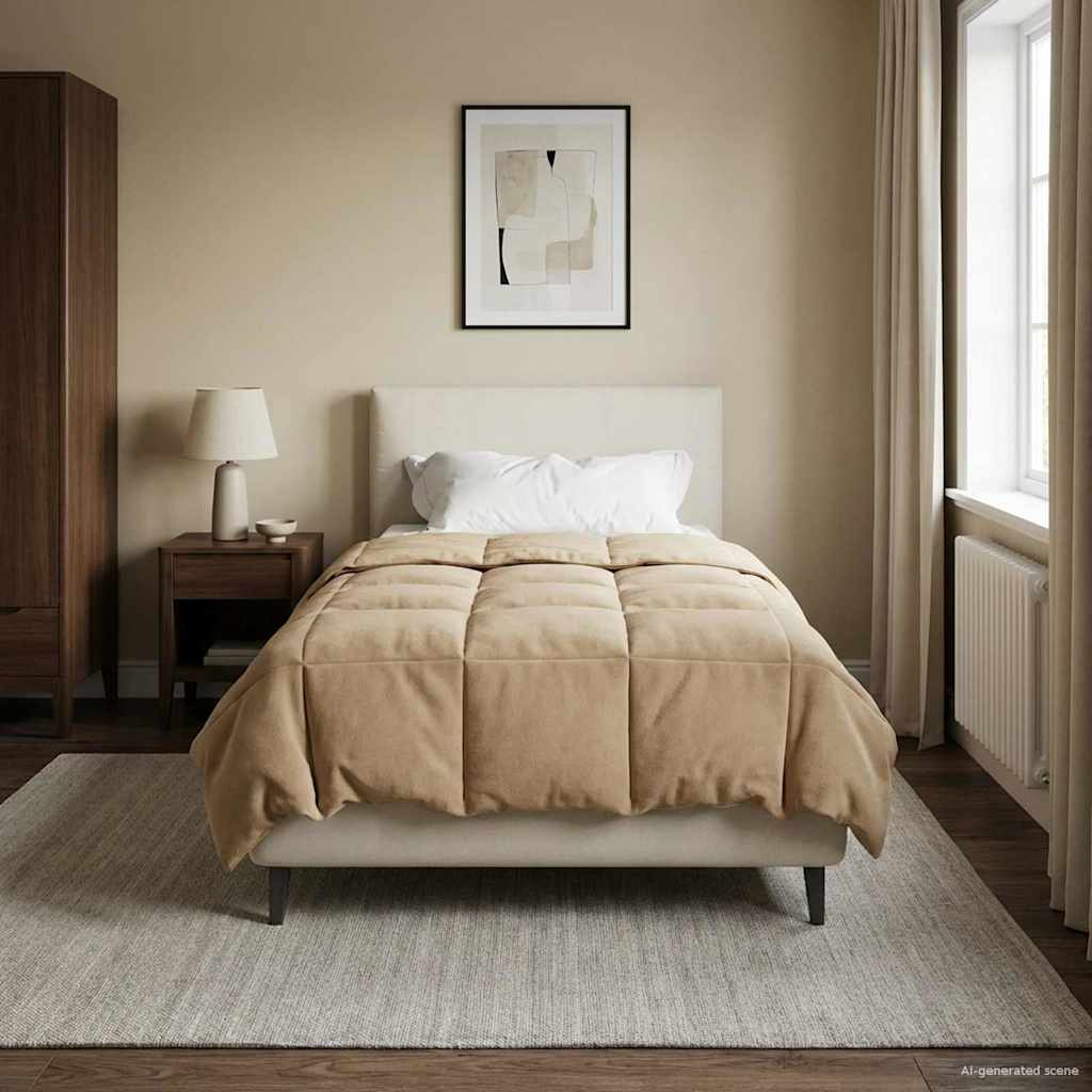 Piumone Invernale 140 x 220 cm Inverno Blu Scuro Traspirante