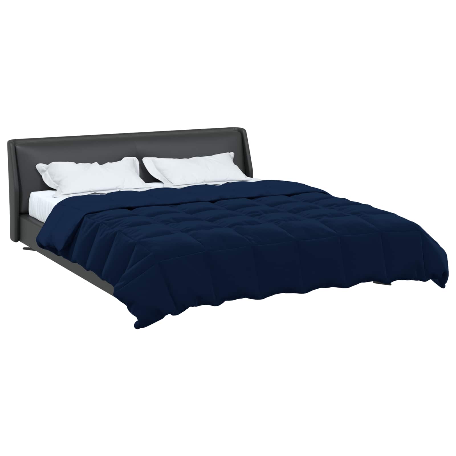 Piumone Invernale 220 x 240 cm Inverno Blu Scuro Traspirante