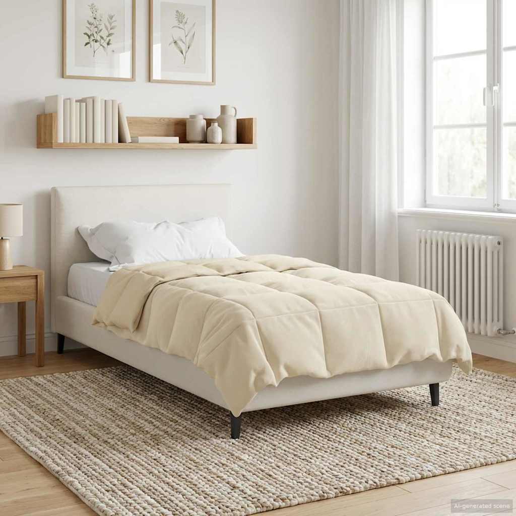Piumone Invernale 135 x 200 cm Inverno Crema Traspirante