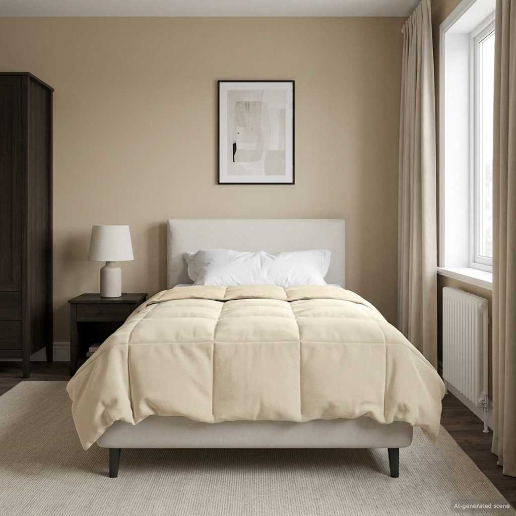 Piumone Invernale 140 x 200 cm Inverno Crema Traspirante