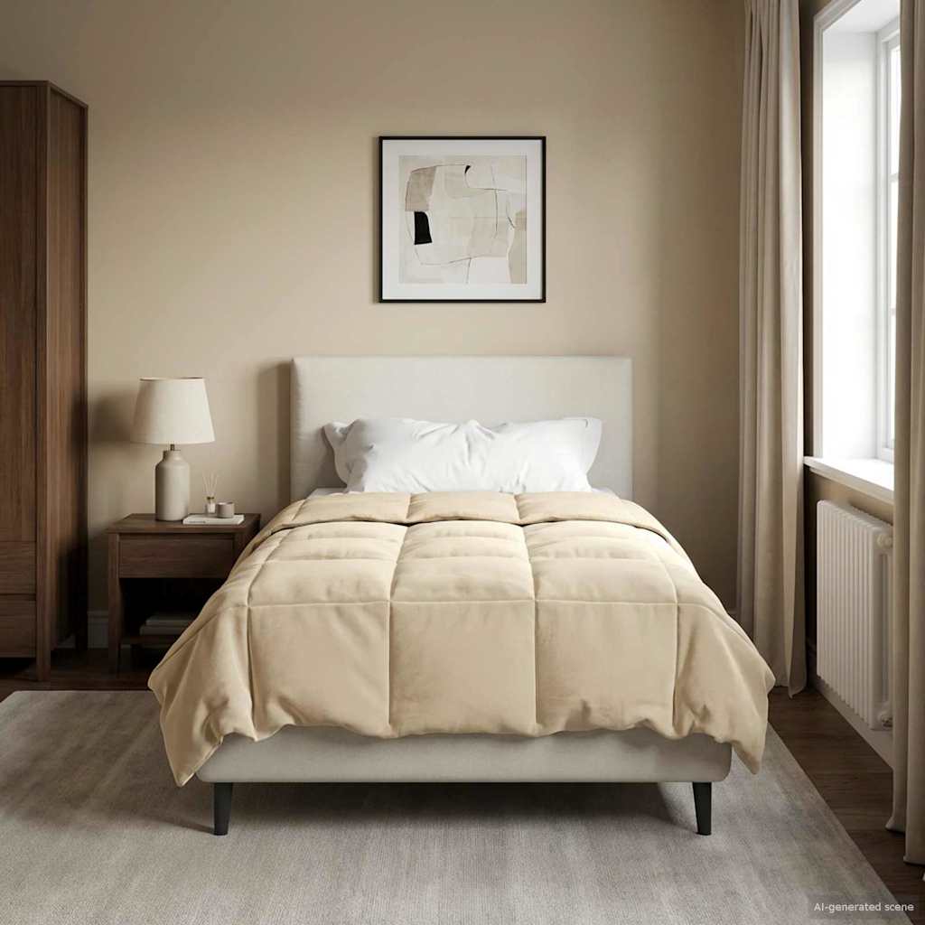 Piumone Invernale 155 x 200 cm Inverno Crema Traspirante