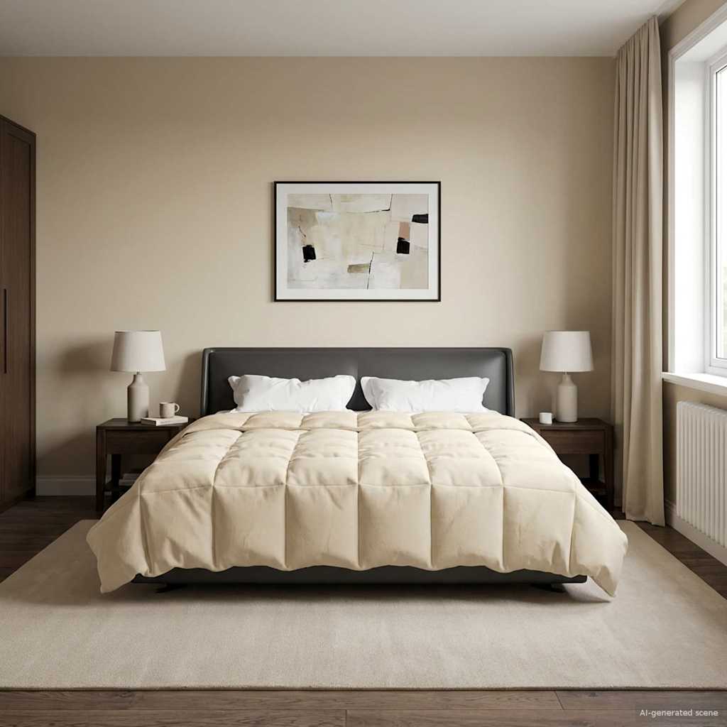 Piumone Invernale 200 x 200 cm Inverno Crema Traspirante