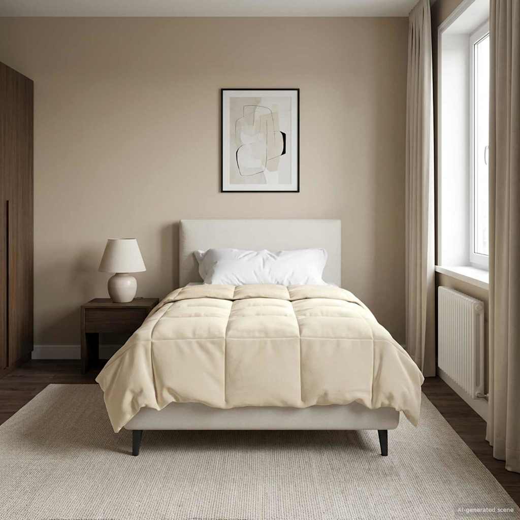 Piumone Invernale 135 x 220 cm Inverno Crema Traspirante