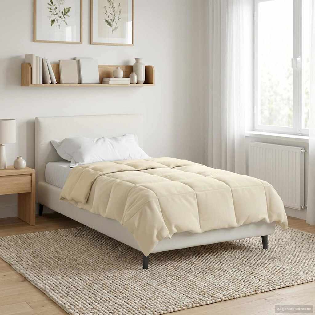 Piumone Invernale 135 x 220 cm Inverno Crema Traspirante