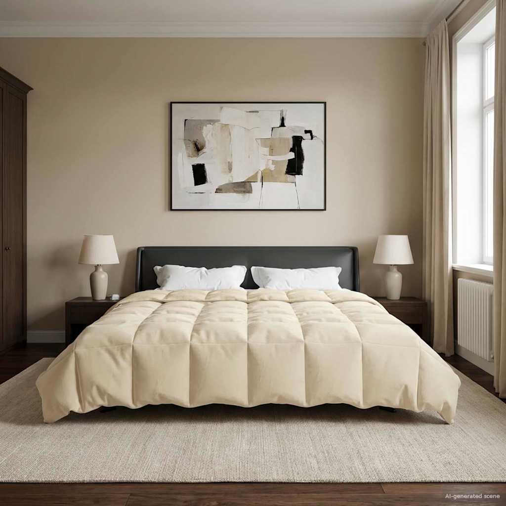 Piumone Invernale 200 x 220 cm Inverno Crema Traspirante