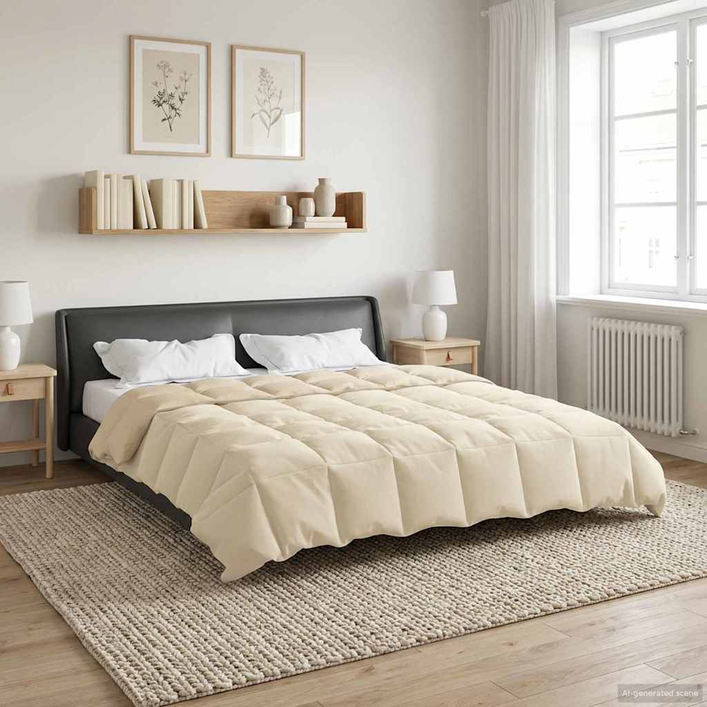 Piumone Invernale 220 x 260 cm Inverno Crema Traspirante