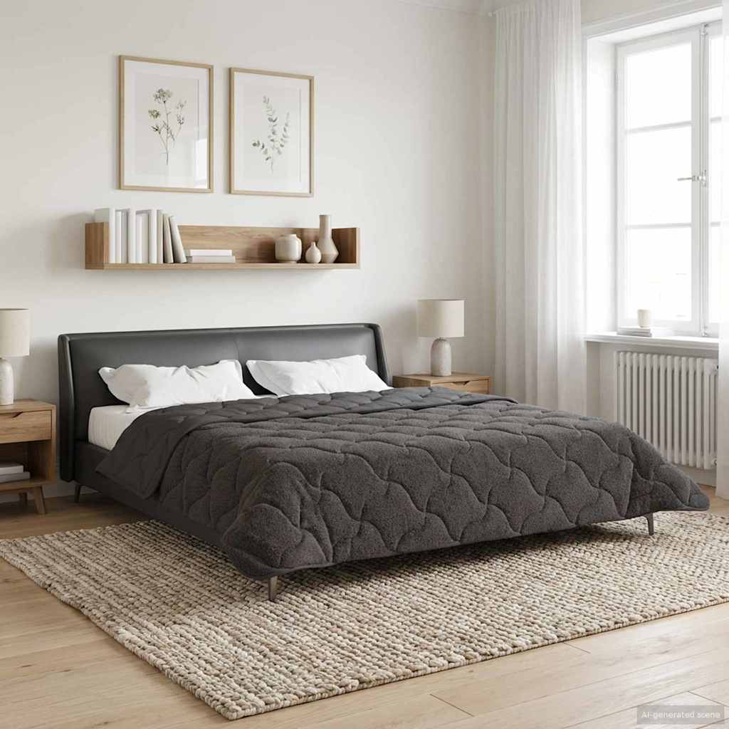 Piumino Letto Estivo 200 x 240 cm Estate Antracite Traspirante