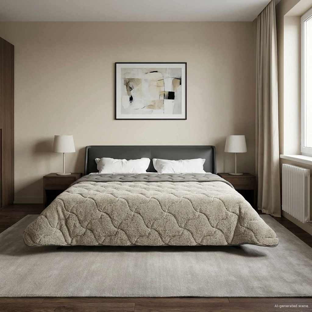 Piumino Letto Estivo 200 x 200 cm Estate Grigio chiaro