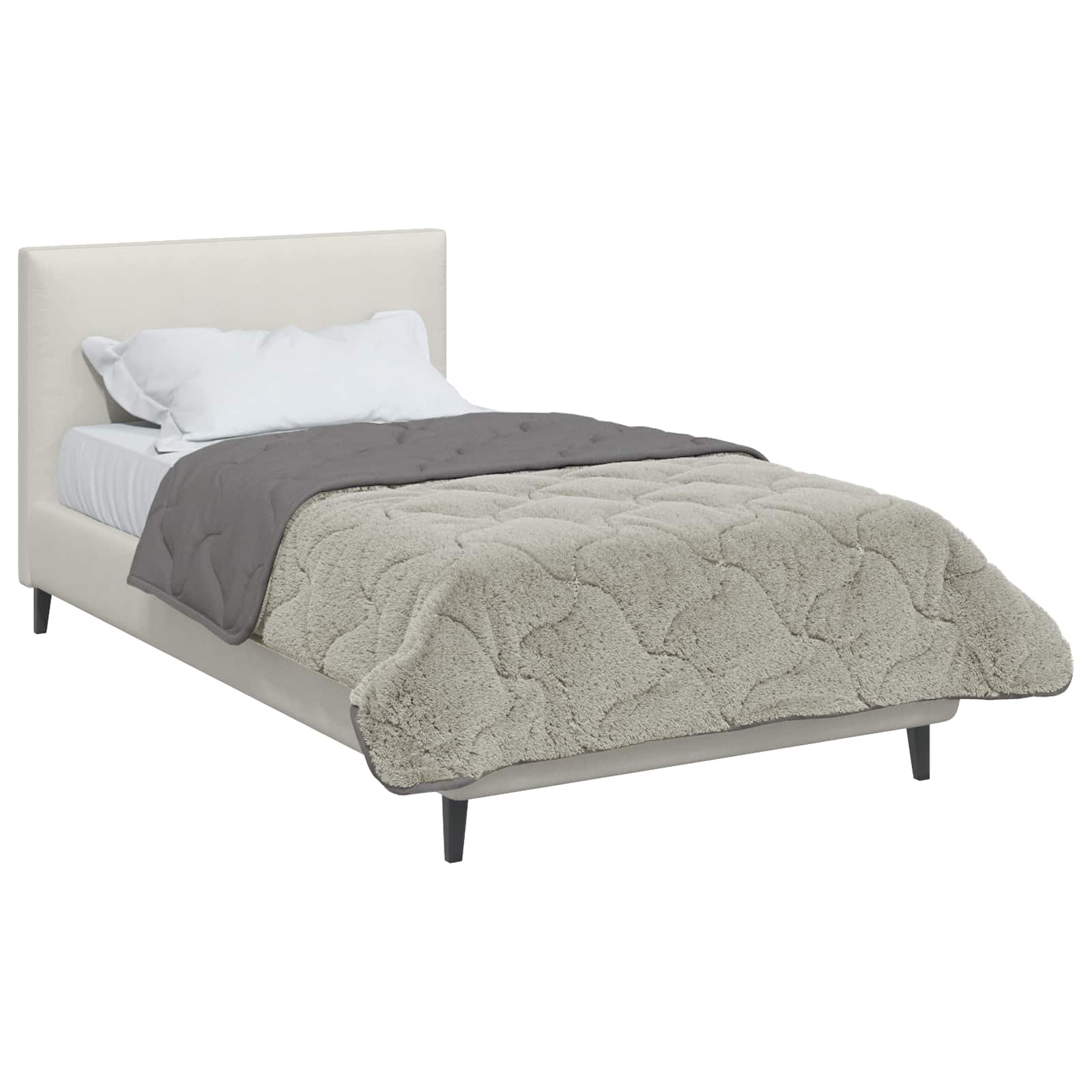 Piumino Letto Estivo 155 x 220 cm Estate Grigio chiaro