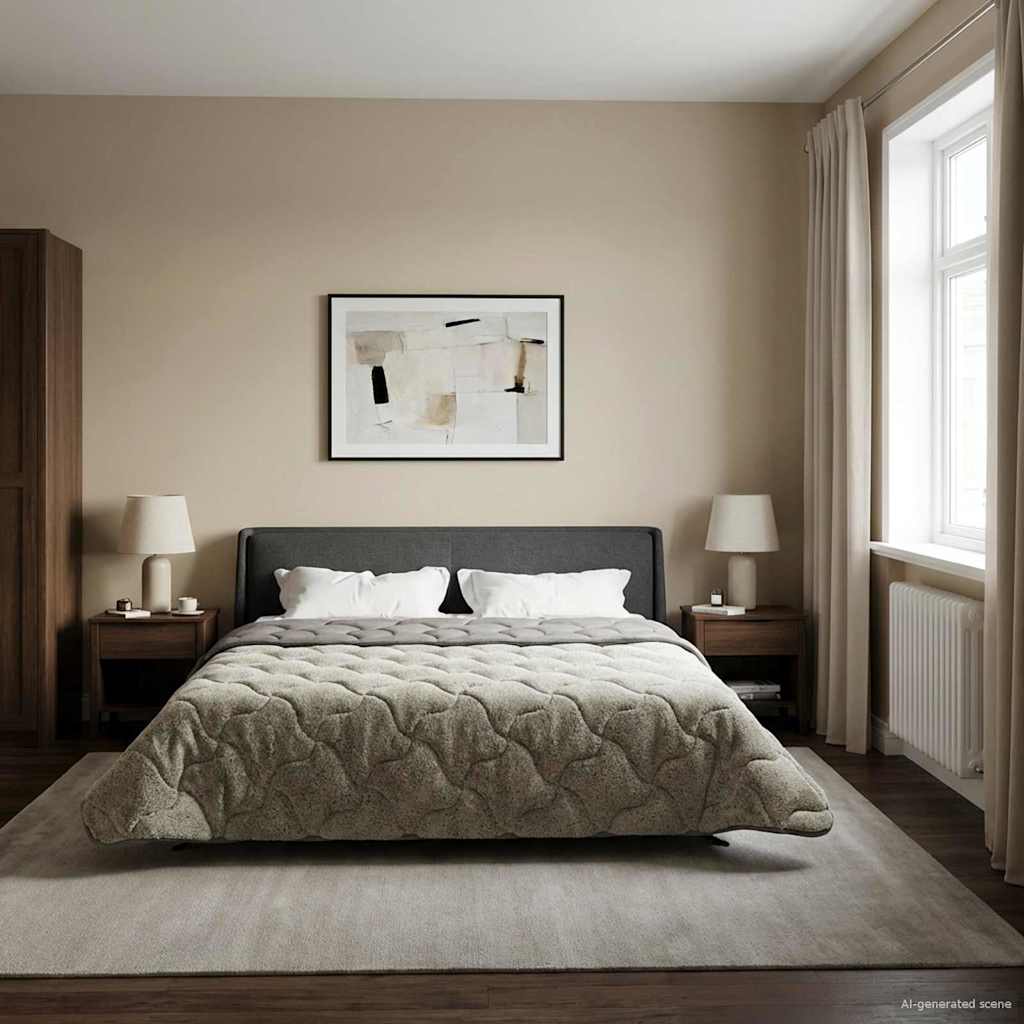 Piumino Letto Estivo 200 x 220 cm Estate Grigio chiaro