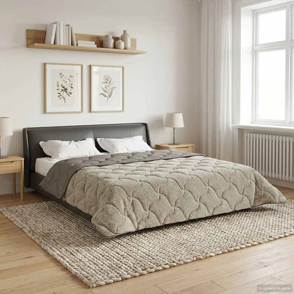 Piumino Letto Estivo 200 x 220 cm Estate Grigio chiaro