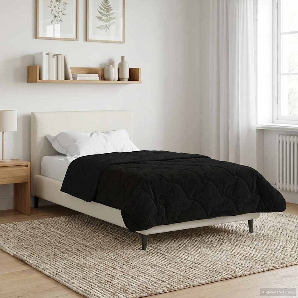 Piumino Letto Estivo 135 x 200 cm Estate Nero Traspirante