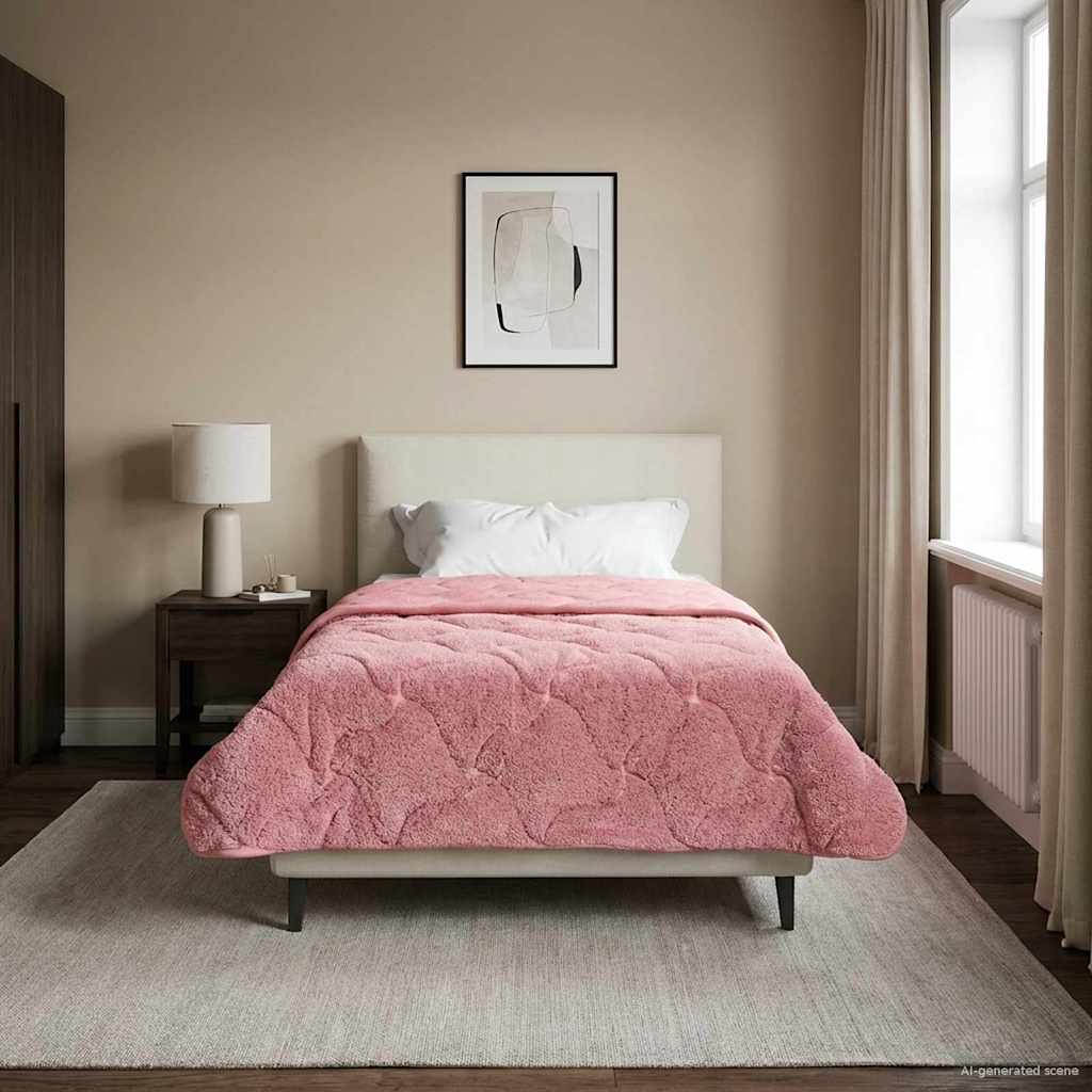 Piumino Letto Estivo 135 x 200 cm Estate Rosa Traspirante