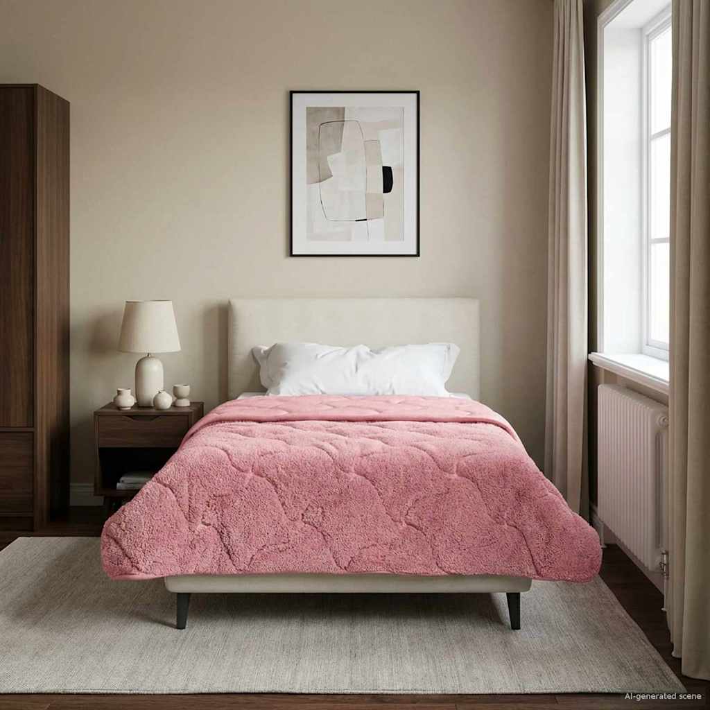 Piumino Letto Estivo 155 x 200 cm Estate Rosa Traspirante