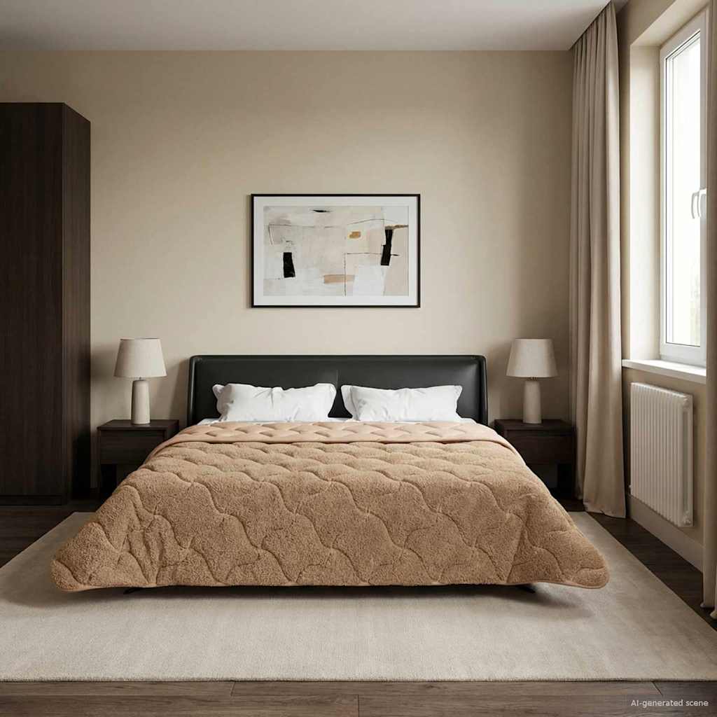 Piumino Letto Estivo 240 x 260 cm Estate Tortora Traspirante