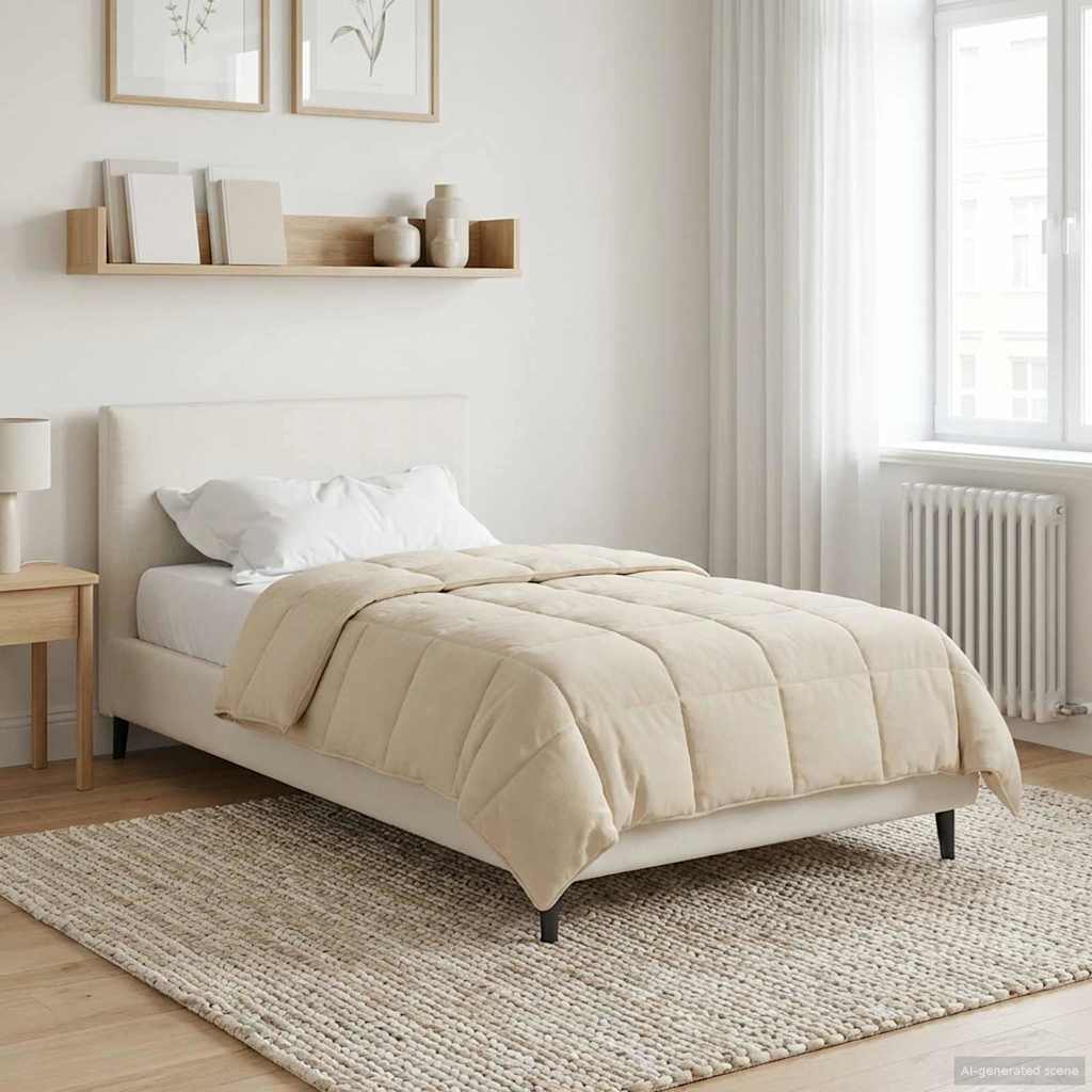 Piumino Letto Estivo 140 x 200 cm Estate Crema Traspirante