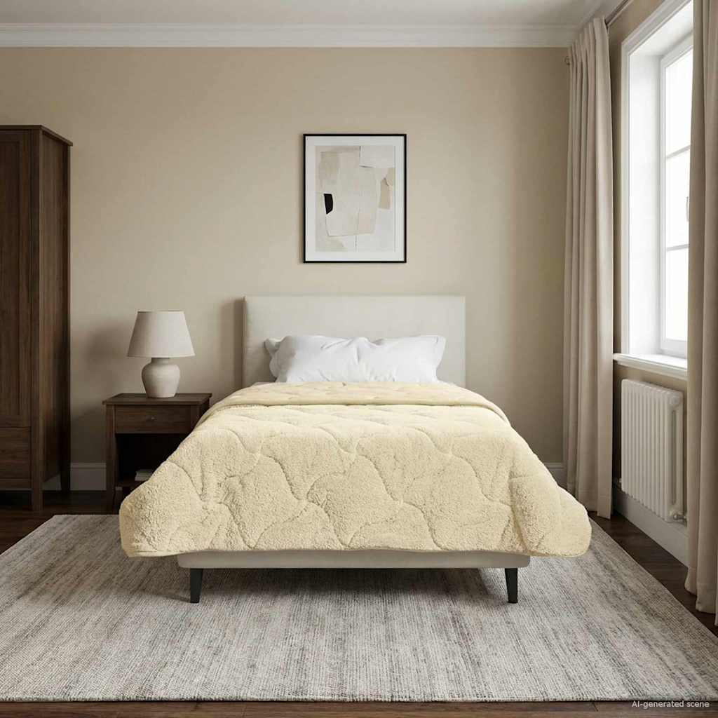 Piumino Letto Estivo 135 x 220 cm Estate Crema Traspirante