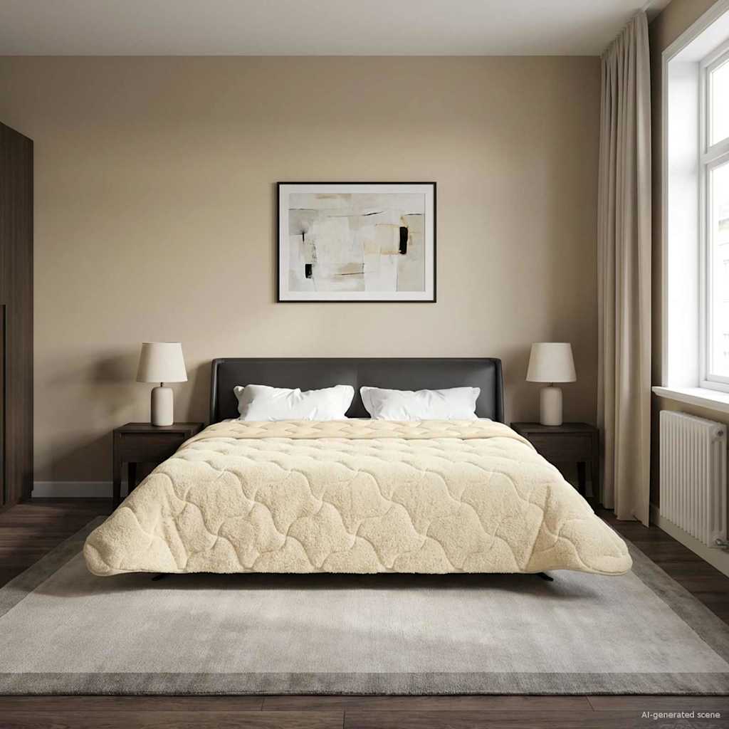 Piumino Letto Estivo 220 x 240 cm Estate Crema Traspirante