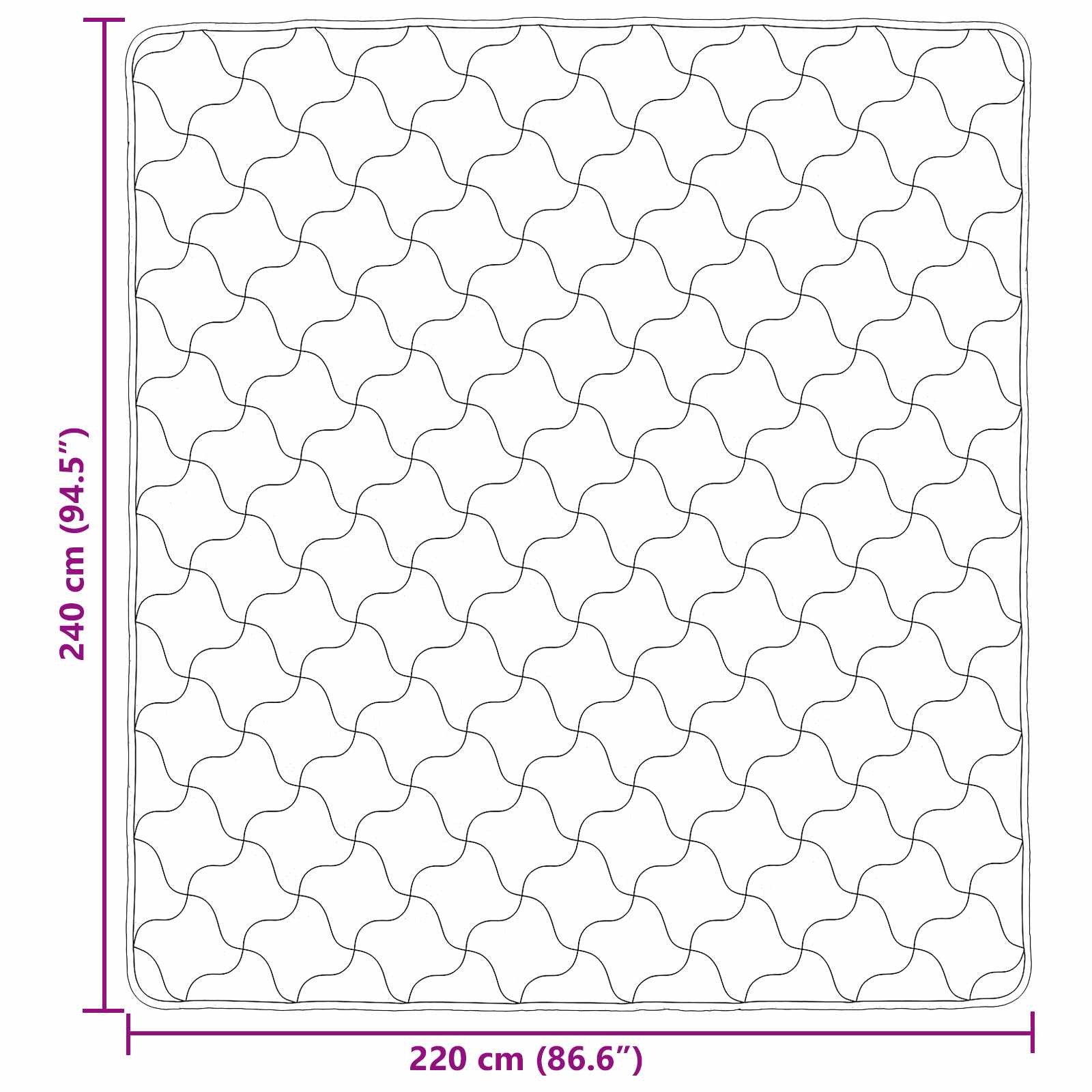Piumone Completo Annuale Trapuntato Antracite 220 x 240 cm