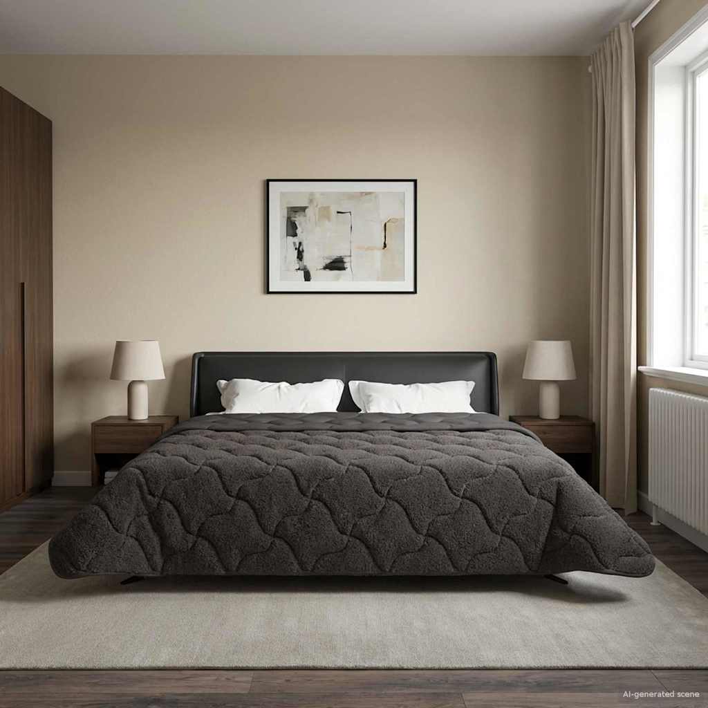 Piumone Completo Annuale Trapuntato Antracite 220 x 240 cm