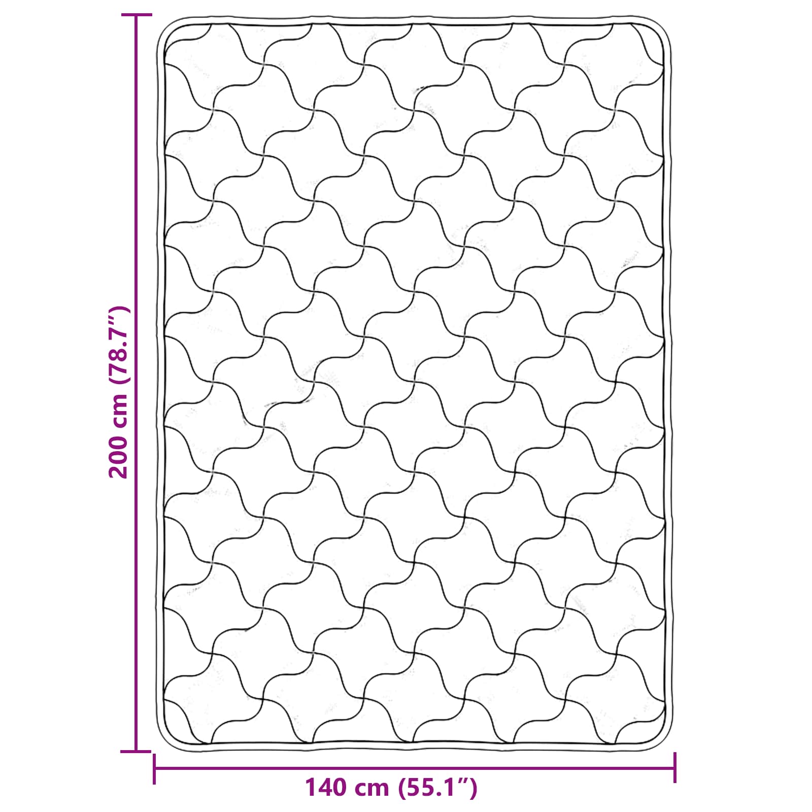 Piumone Completo Annuale Trapuntato Grigio chiaro 140 x 220 cm