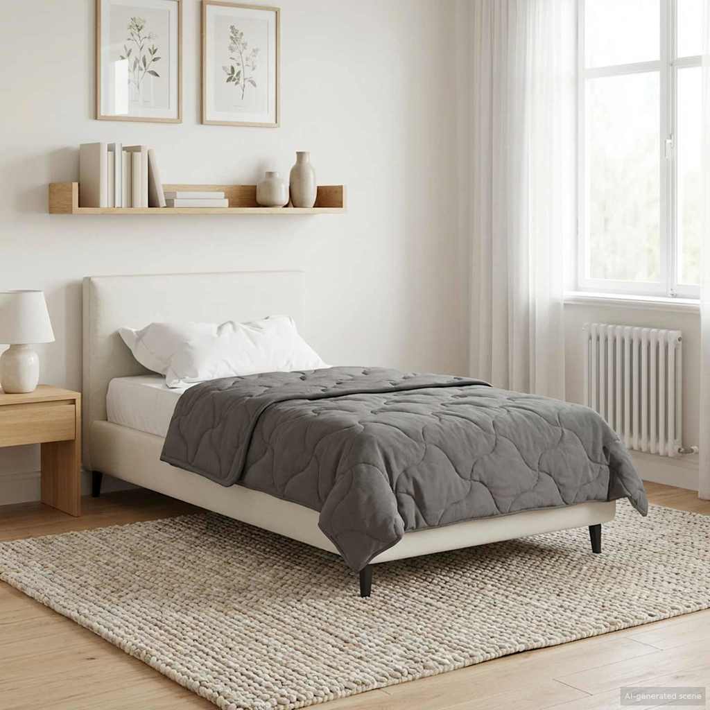 Piumone Completo Annuale Trapuntato Grigio chiaro 155 x 200 cm