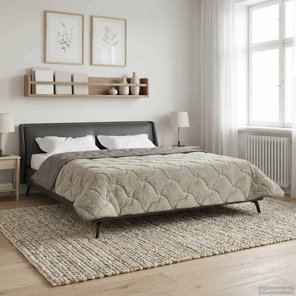 Piumone Completo Annuale Trapuntato Grigio chiaro 200 x 240 cm