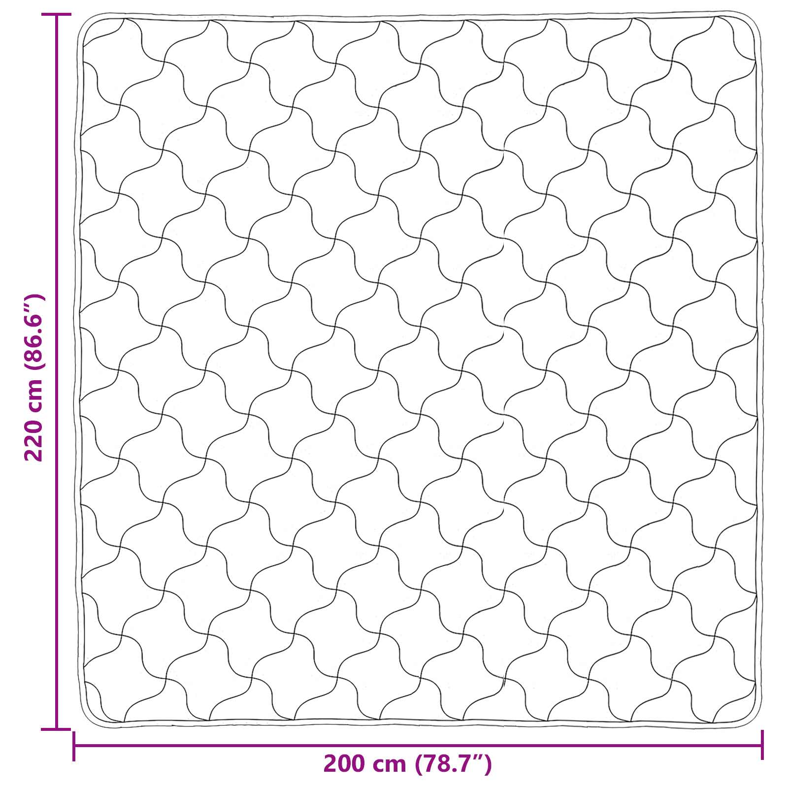 Piumone Completo Annuale Trapuntato Grigio chiaro 200 x 220 cm