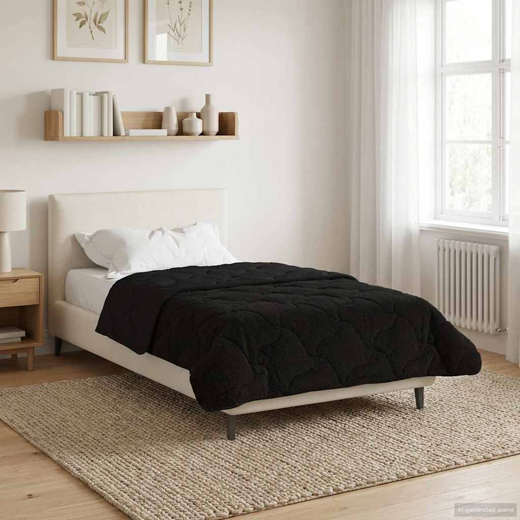 Piumone Completo Annuale Trapuntato Nero 135 x 200 cm