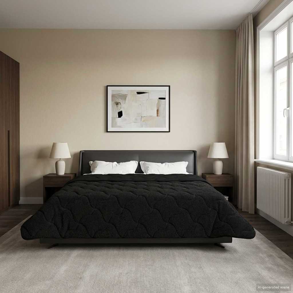 Piumone Completo Annuale Trapuntato Nero 200 x 240 cm