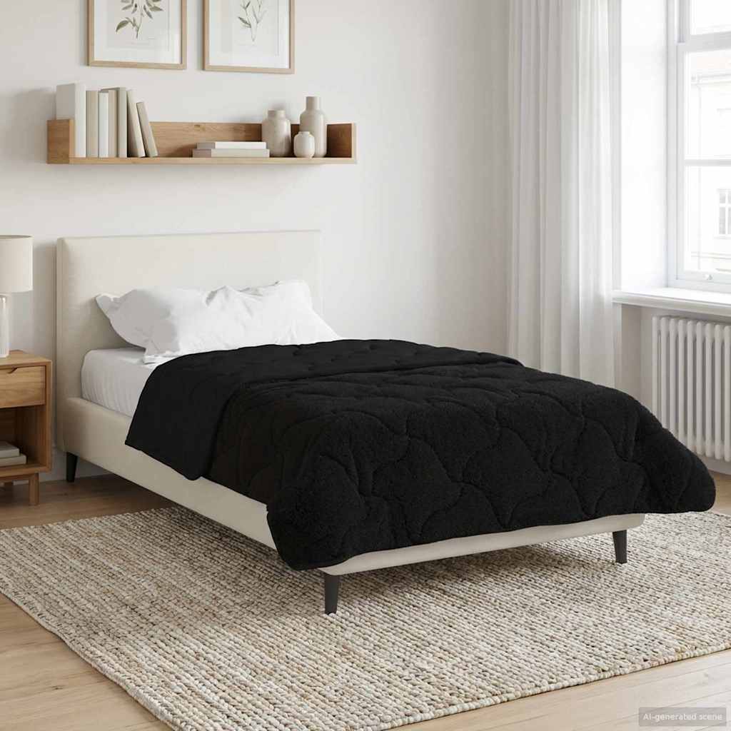 Piumone Completo Annuale Trapuntato Nero 135 x 220 cm
