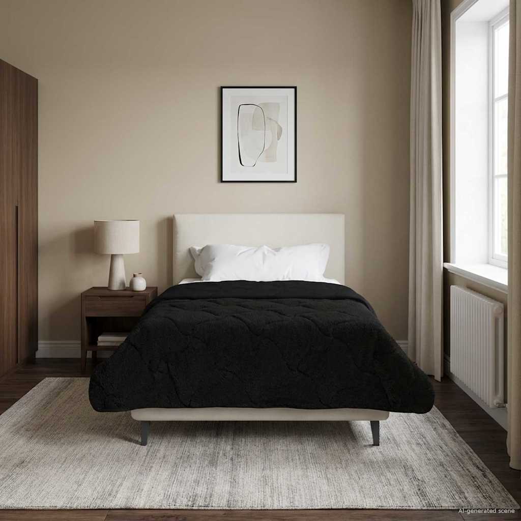 Piumone Completo Annuale Trapuntato Nero 140 x 220 cm