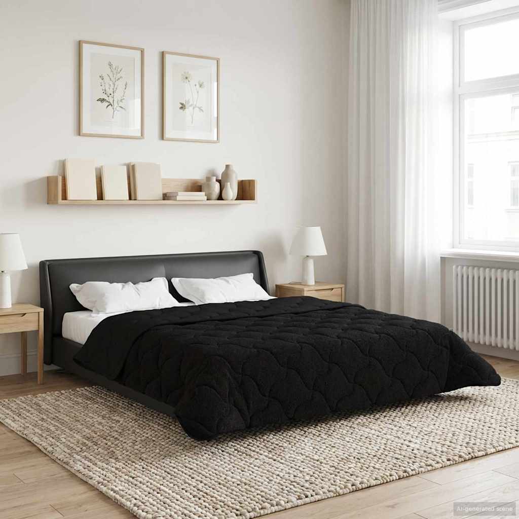 Piumone Completo Annuale Trapuntato Nero 200 x 220 cm