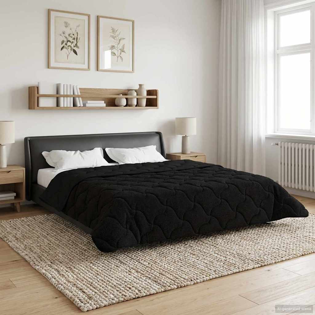Piumone Completo Annuale Trapuntato Nero 220 x 240 cm